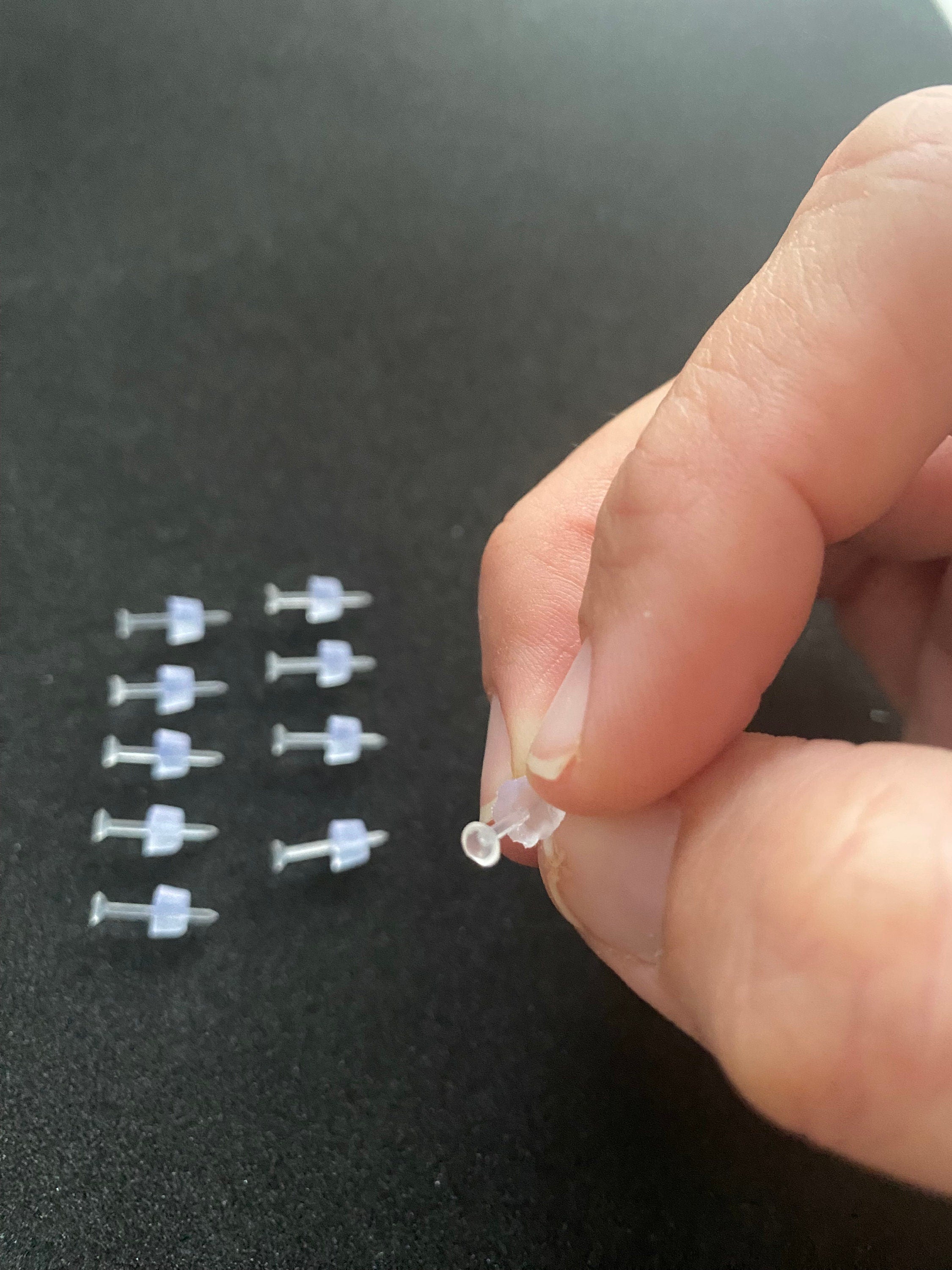 Hypoallergenic Allergy Free Plastic Stud Earrings Rubber Backs New Piercings Multibuy Options Available