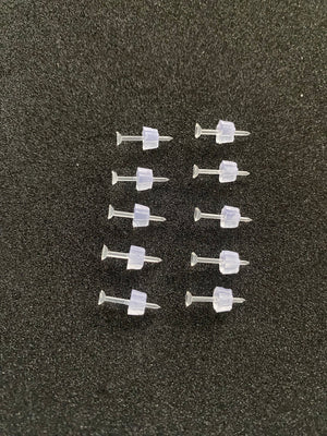 Hypoallergenic Allergy Free Plastic Stud Earrings Rubber Backs New Piercings Multibuy Options Available