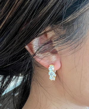 8.00 Carat Oversized Certified VVS1 Clarity Moissanite Hoop Earrings Huggies