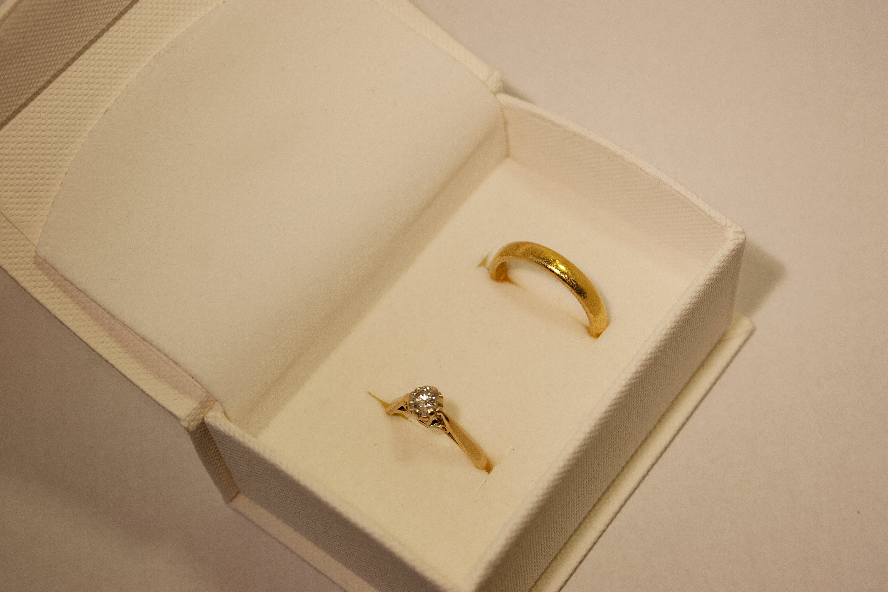 Cathedral - Gold and Solitaire Diamond Engagement Ring