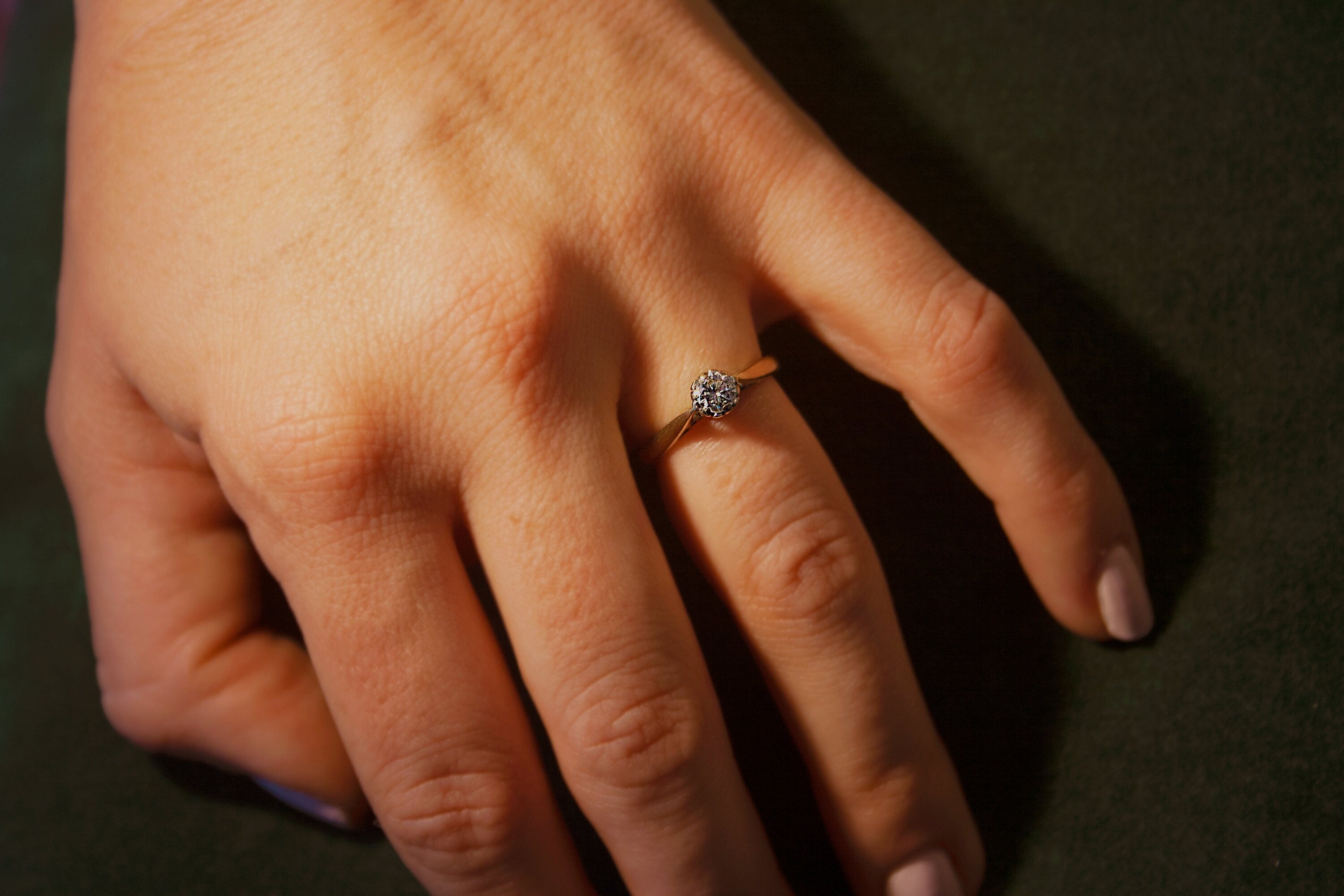 Cathedral - Gold and Solitaire Diamond Engagement Ring