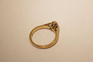 Cathedral - Gold and Solitaire Diamond Engagement Ring