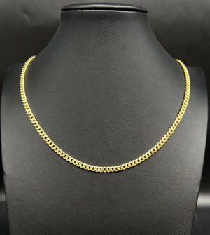 10K Yellow Gold Miami Cuban Chain Necklace Bracelet 4.5Mm, Real Gold Cuban Link Chain for Men Women, Everyday Gold Jewelry, Miami Cuban