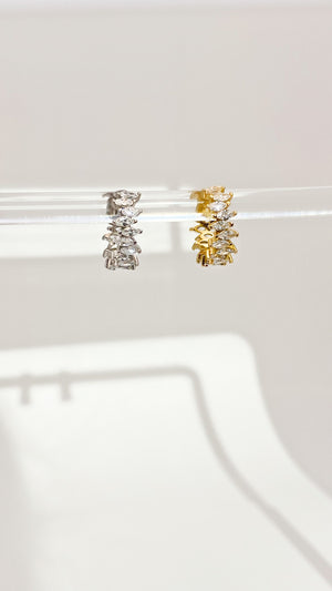 Genuine Earcuff in 925 Sterling Silver ∙ CZ Horse Eye Gold Cuff ∙ Pave Shinny Cuffs ∙ Cartilage Ring U-Shaped Trendy