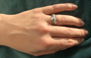 Cathedral - Gold and Solitaire Diamond Engagement Ring
