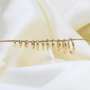10K Solid Gold 4.0Mm 4.5Mm 5.0Mm 5.5Mm 6.0Mm 6.5Mm 7.0Mm 8.0Mm 9.0Mm 10Mm 11Mm Hinged Hoop, Solid Gold Couch Cartilage Hoop, Gift for Her