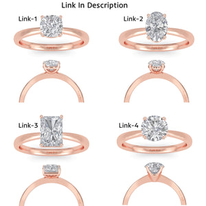 Oval Lab Grown Diamond Engagement Ring Solitaire Wedding Ring 1St Anniversary Ring Gift Simple Oval Diamond Ring for Proposal Oval Brilliant