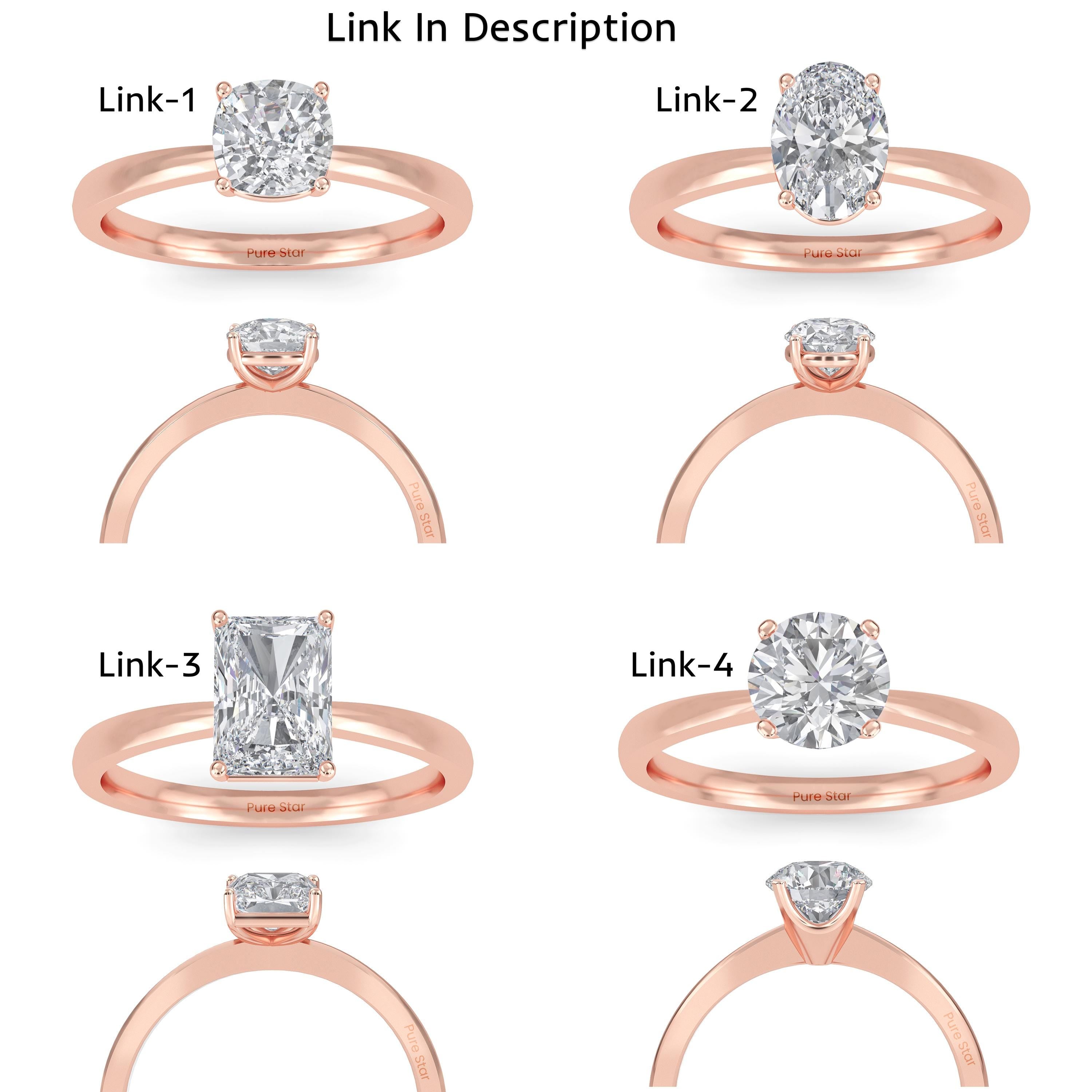 Oval Lab Grown Diamond Engagement Ring Solitaire Wedding Ring 1St Anniversary Ring Gift Simple Oval Diamond Ring for Proposal Oval Brilliant