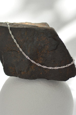 Dainty Sterling Silver Twist Curb Chain Bracelet - Perfect Birthday Gift for Her.