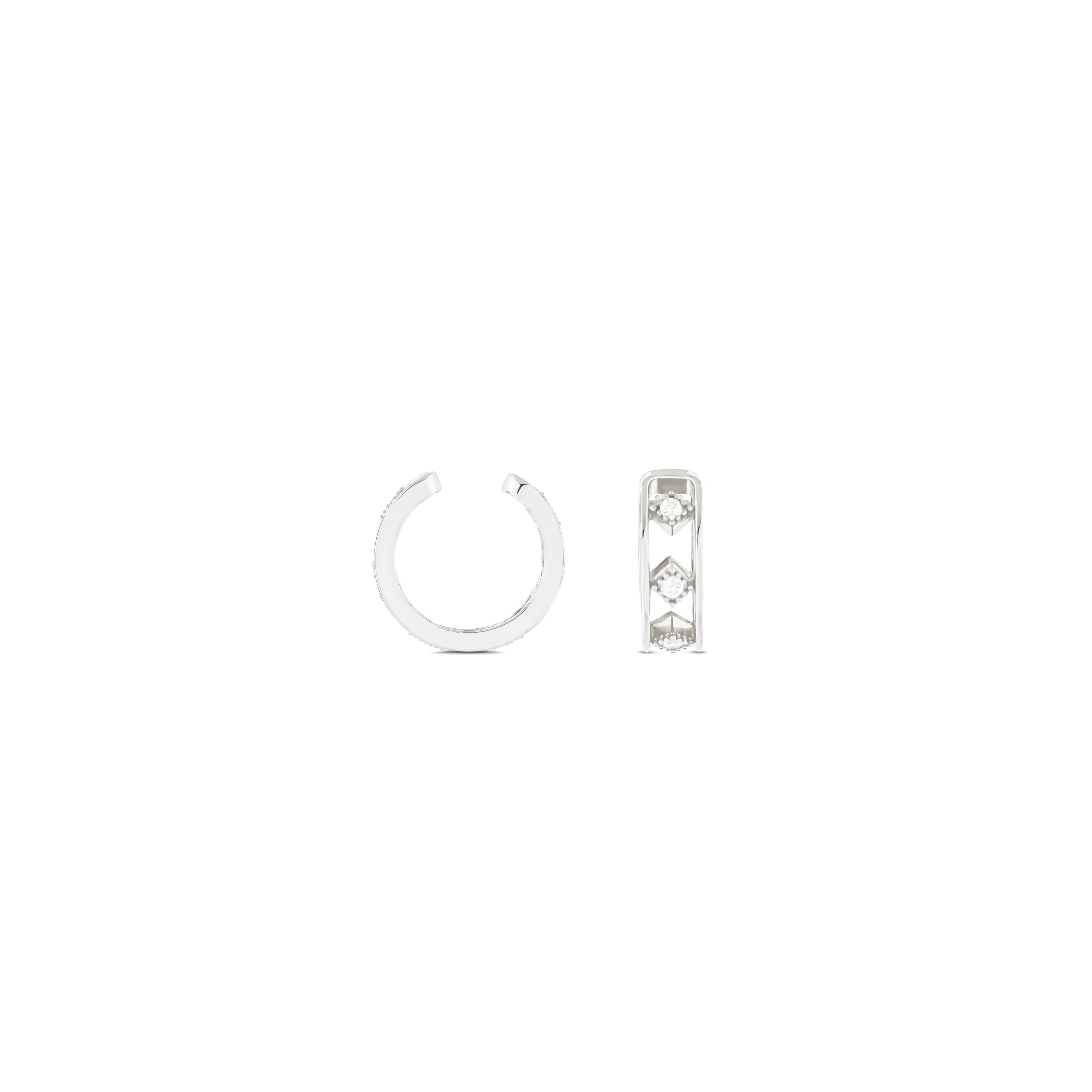 Dainty Baguette & round CZ Conch Ear Cuff Earrings • 925 Sterling Silver • Tragus Helix Studs • Gold Cartilage Stud • Diamond Stud Earrings