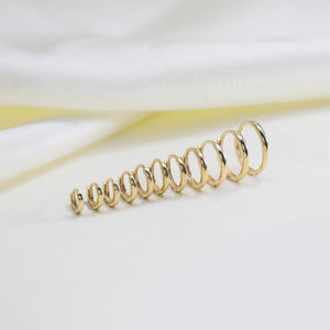10K Solid Gold 4.0Mm 4.5Mm 5.0Mm 5.5Mm 6.0Mm 6.5Mm 7.0Mm 8.0Mm 9.0Mm 10Mm 11Mm Hinged Hoop, Solid Gold Couch Cartilage Hoop, Gift for Her