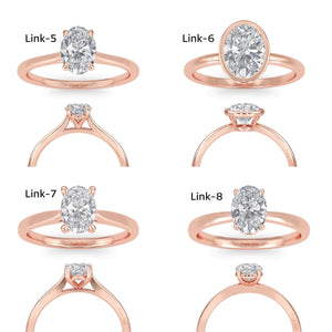 Oval Lab Grown Diamond Engagement Ring Solitaire Wedding Ring 1St Anniversary Ring Gift Simple Oval Diamond Ring for Proposal Oval Brilliant