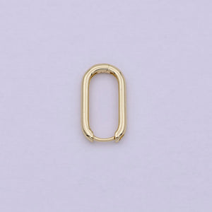 14K Gold Filled U-Shaped Hoops Huggie Earrings with Lever Back Enclosure T270