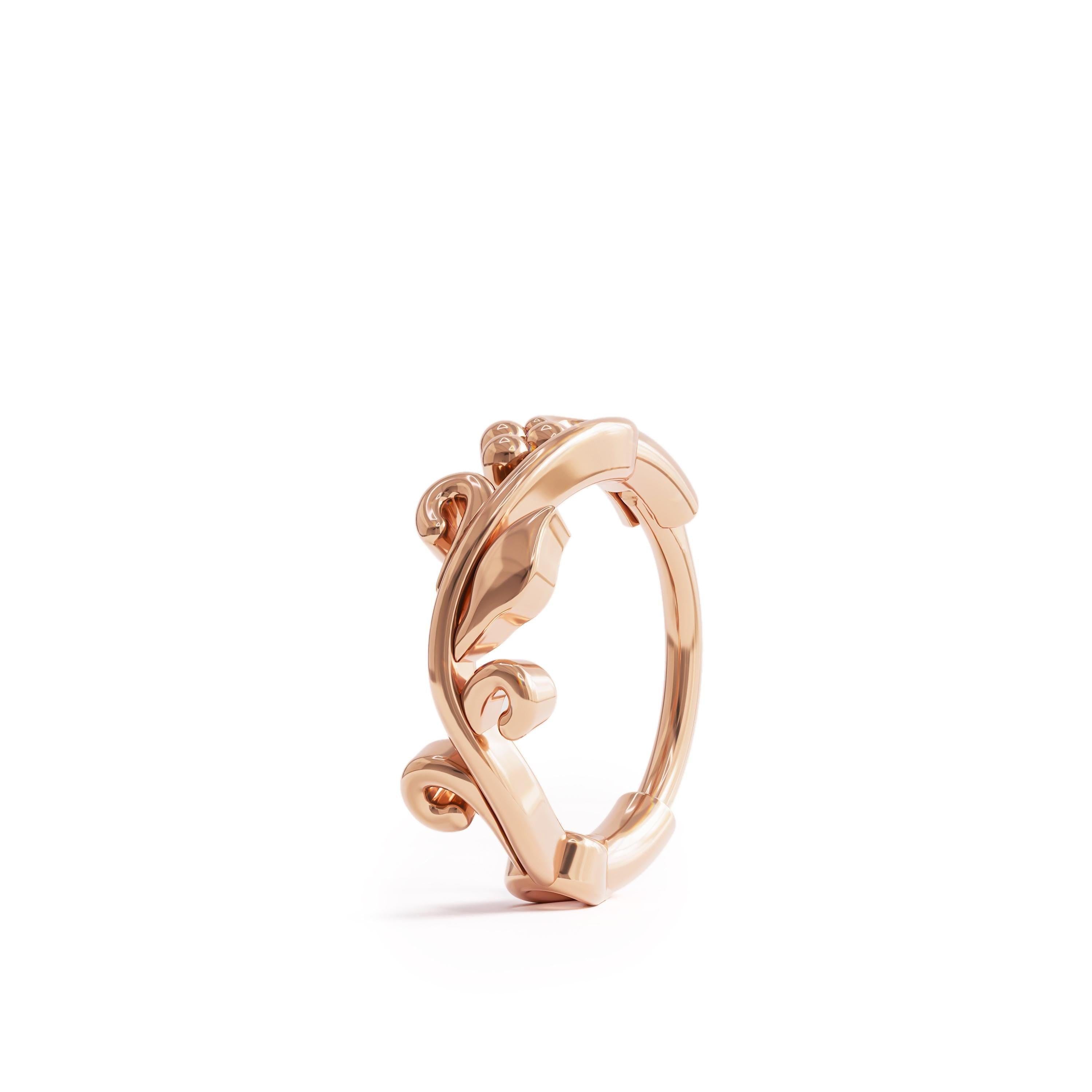 14K Gold Leaf Helix Hoop Earring – Elegant Nature-Inspired Cartilage Ring for Everyday Luxury and Special Occasions.