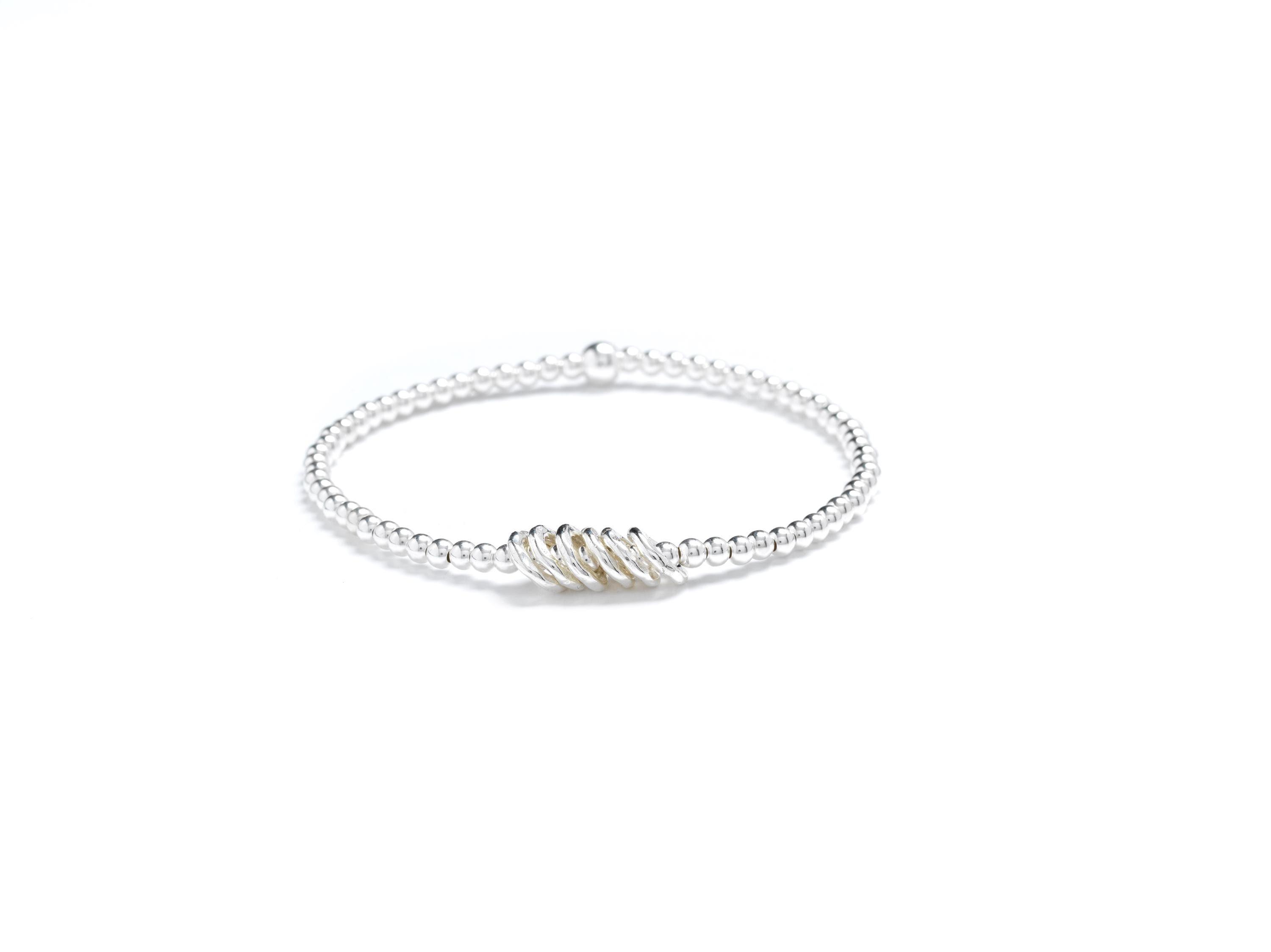 Stylish 60th Birthday Silver Bracelet with 6 Decade Rings - Perfect Milestone Gift for Her!.