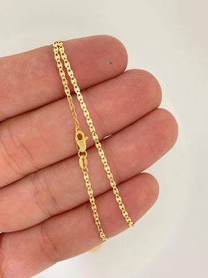 Solid 18K Gold Diamond Cut Chain Necklace, 1.75Mm