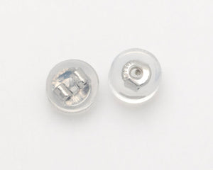 10PCS - Earring Backs Rubber, Gold Earring Backs for Studs, Basic Jewelry Supplies, Earring Stoppers, 14K Polished Gold- Plated [CB0176]