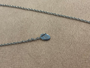 2.65 Carat Lab Created Diamond Oval Pendant: Platinum Plated Silver Necklace