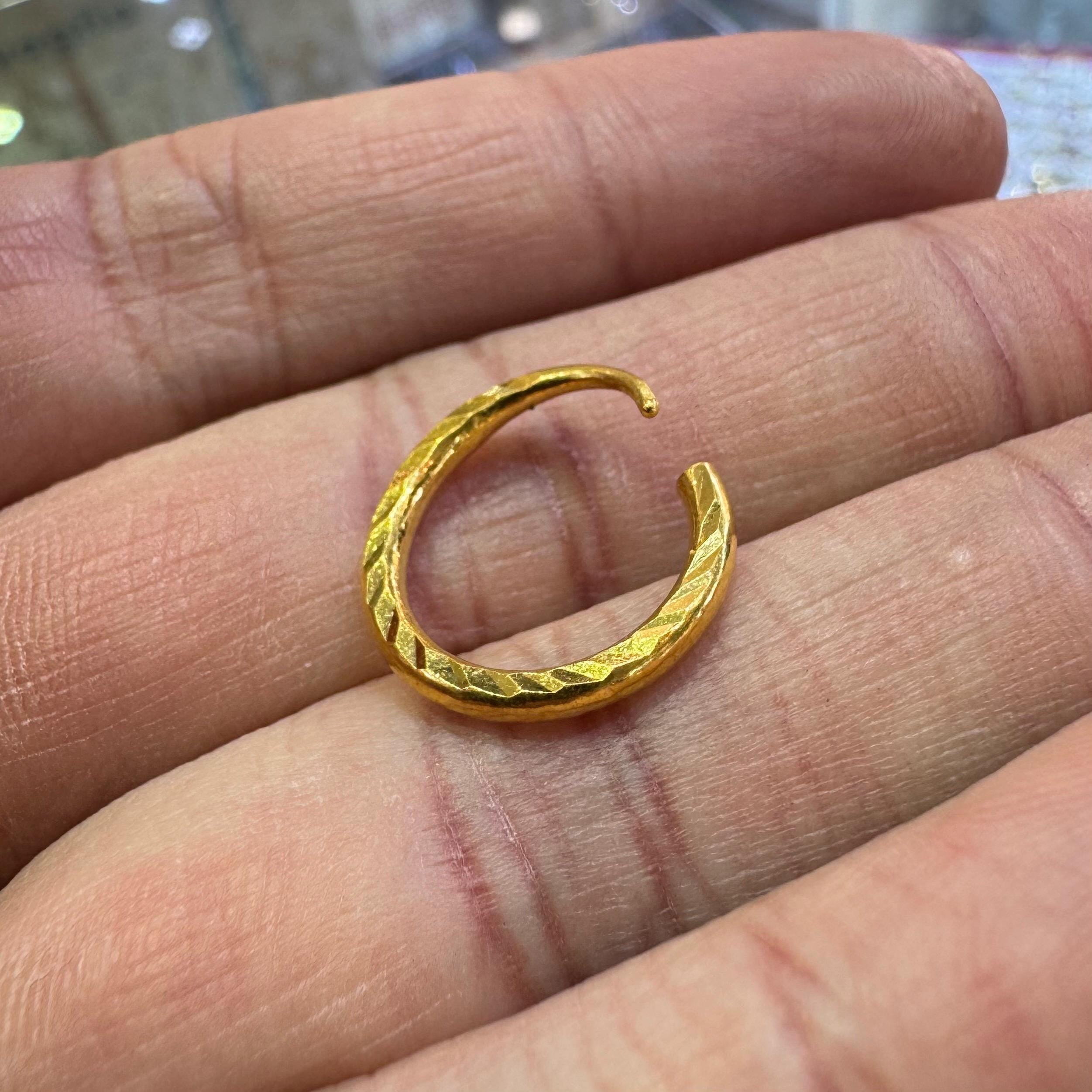 Pure Gold Hoops 2.3 Grams, 24K Solid Gold Earrings for Women, 15MM Hoops for Her, Genuine 999.9 Yellow Gold
