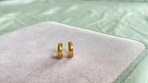 22K Gold Hoop Earrings - 916 Pure Gold (Size 8 Mm) 916 Gold Hoop/Pure Gold 2.56G