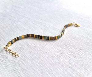 Vibrant Miyuki Tila Bracelet - Handmade Colorful Flat Bead Jewelry.