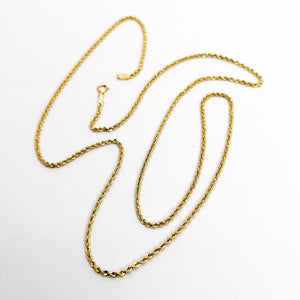 Solid 18K Gold Necklace - Handcrafted Italian Jewelry - 750 Yellow Gold Chain - Textured Luxury Statement Pendant - Timeless Investment