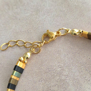Vibrant Miyuki Tila Bracelet - Handmade Colorful Flat Bead Jewelry.