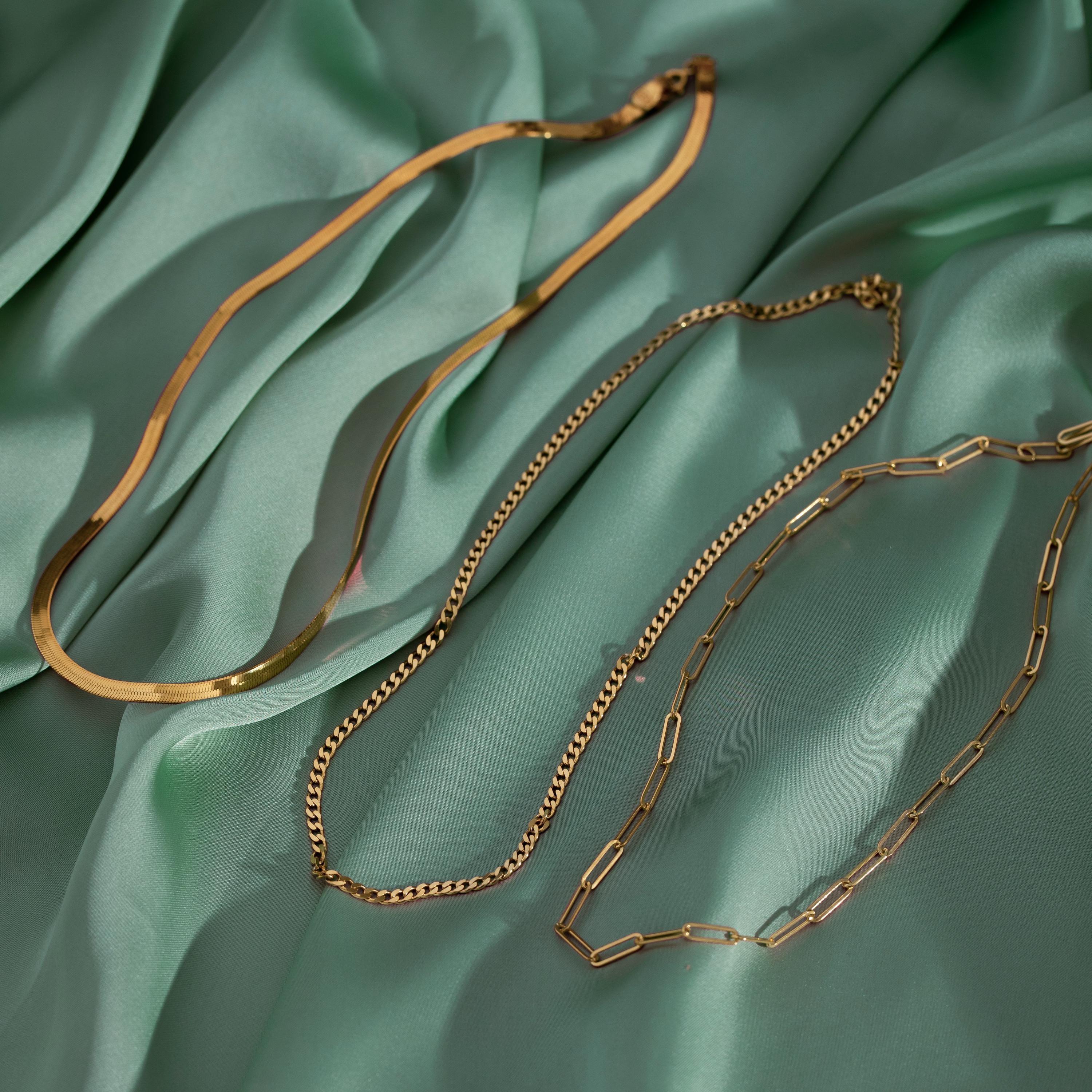 Dainty 14K Solid Gold Cuban Curb Chain Necklace - Elegant Layering Essential.