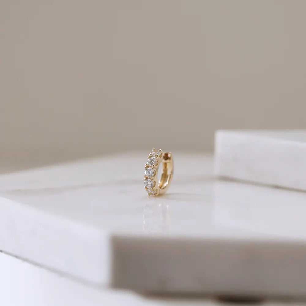 Lab Grown Chunky Diamond Huggie Earring, Wide Diamond Huggie Hoop Earring, 14K Gold Lab Diamond Hoop, Diamond Huggie Earring, Single or Pair
