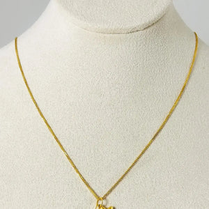 Minimalist 24K Solid Gold Necklace, Handmade Yellow Gold