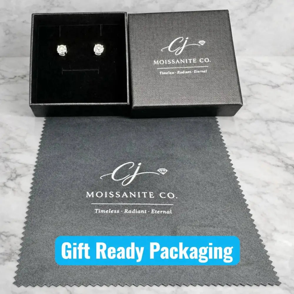 Moissanite Stud Earrings 3Mm–10Mm, 925 Sterling Silver Screw Back, VVS1 GRA Certified, Diamond Alternative Studs for Men Women, Mothers Day