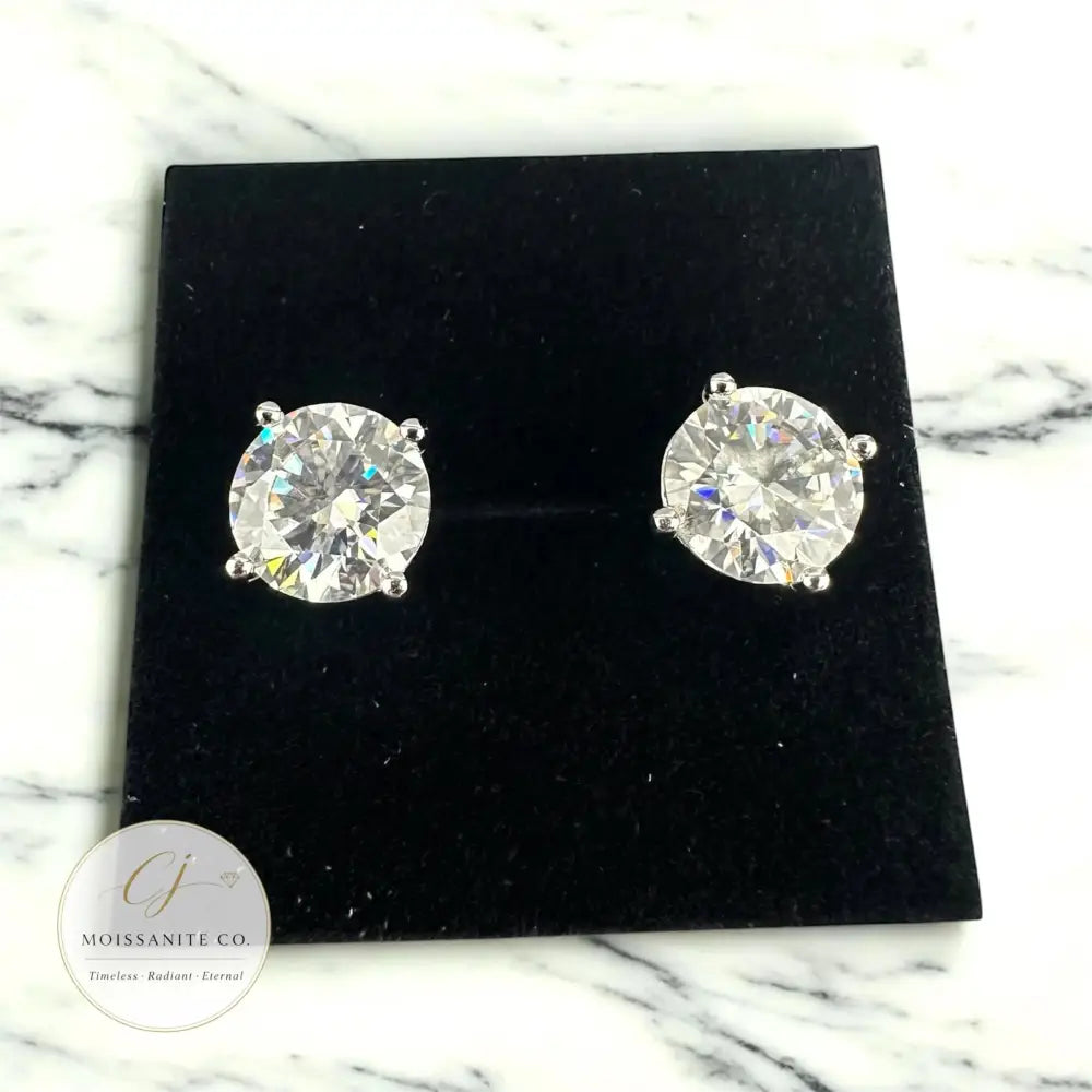 Moissanite Stud Earrings 3Mm–10Mm, 925 Sterling Silver Screw Back, VVS1 GRA Certified, Diamond Alternative Studs for Men Women, Mothers Day