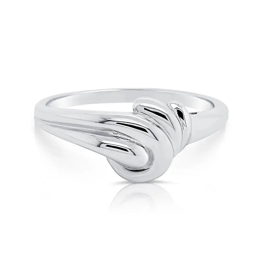 Ocean-Inspired Sterling Silver Wave Ring – A Sparkling Luxury Gift for Her Birthdays and Everyday Elegance.