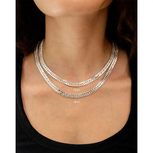 Oversized Curb Chain Statement Necklace.
