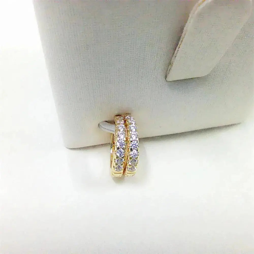 Pandora Moments Sparkling Huggie Gold Hoop Earrings
