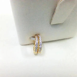 Pandora Moments Sparkling Huggie Gold Hoop Earrings