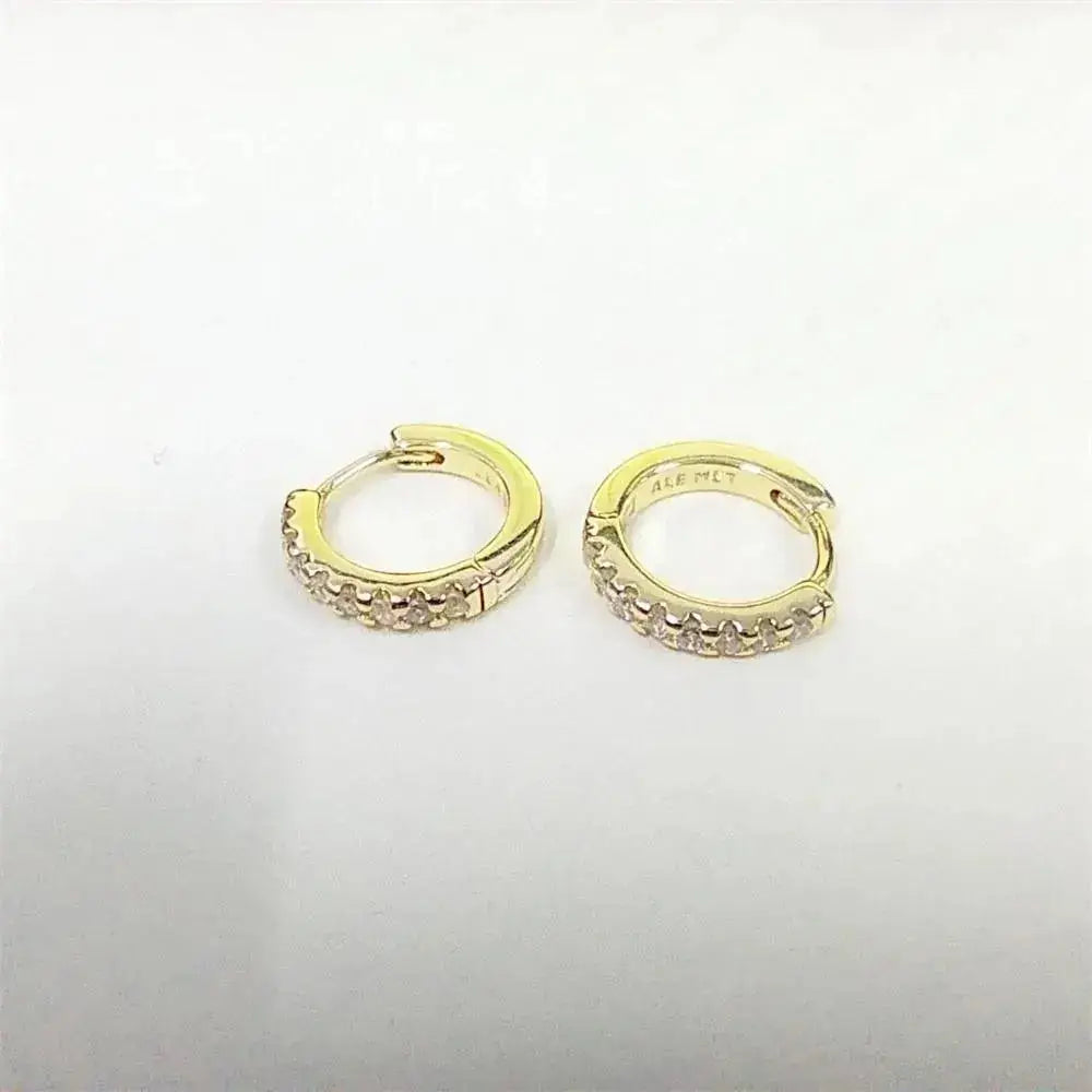 Pandora Moments Sparkling Huggie Gold Hoop Earrings