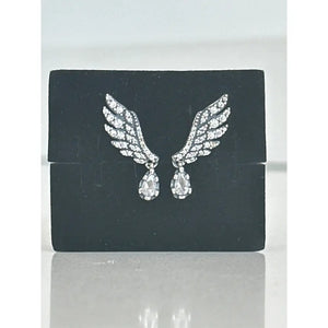 Pandora Silver 925S ALE Dangling Angel Wings Stud Earrings Free Gift Box