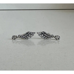Pandora Silver 925S ALE Dangling Angel Wings Stud Earrings Free Gift Box