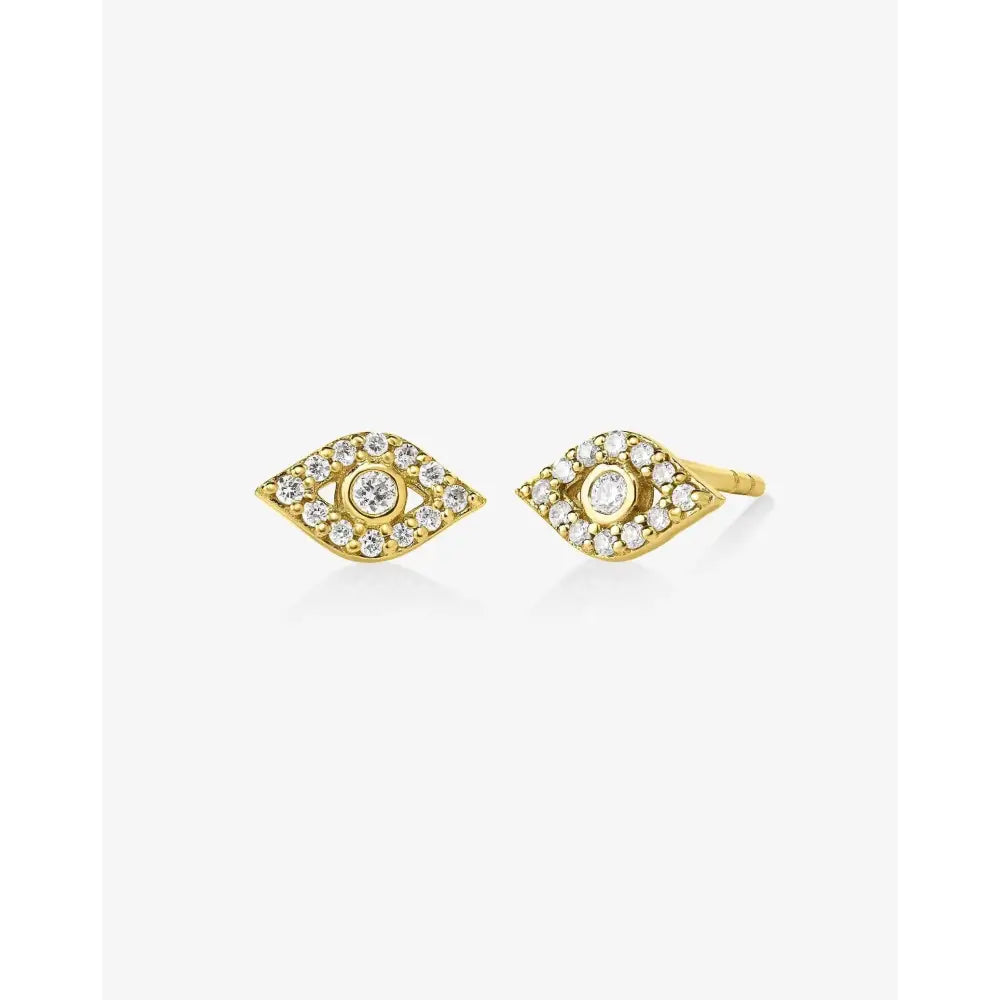 Pavé Diamond Evil Eye Studs.