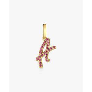 Personalized Gemstone Initial Pendant - Customizable Elegance.