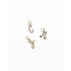 Personalized Gemstone Initial Pendant - Customizable Elegance.