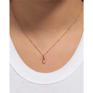 Personalized Gemstone Initial Pendant - Customizable Elegance.