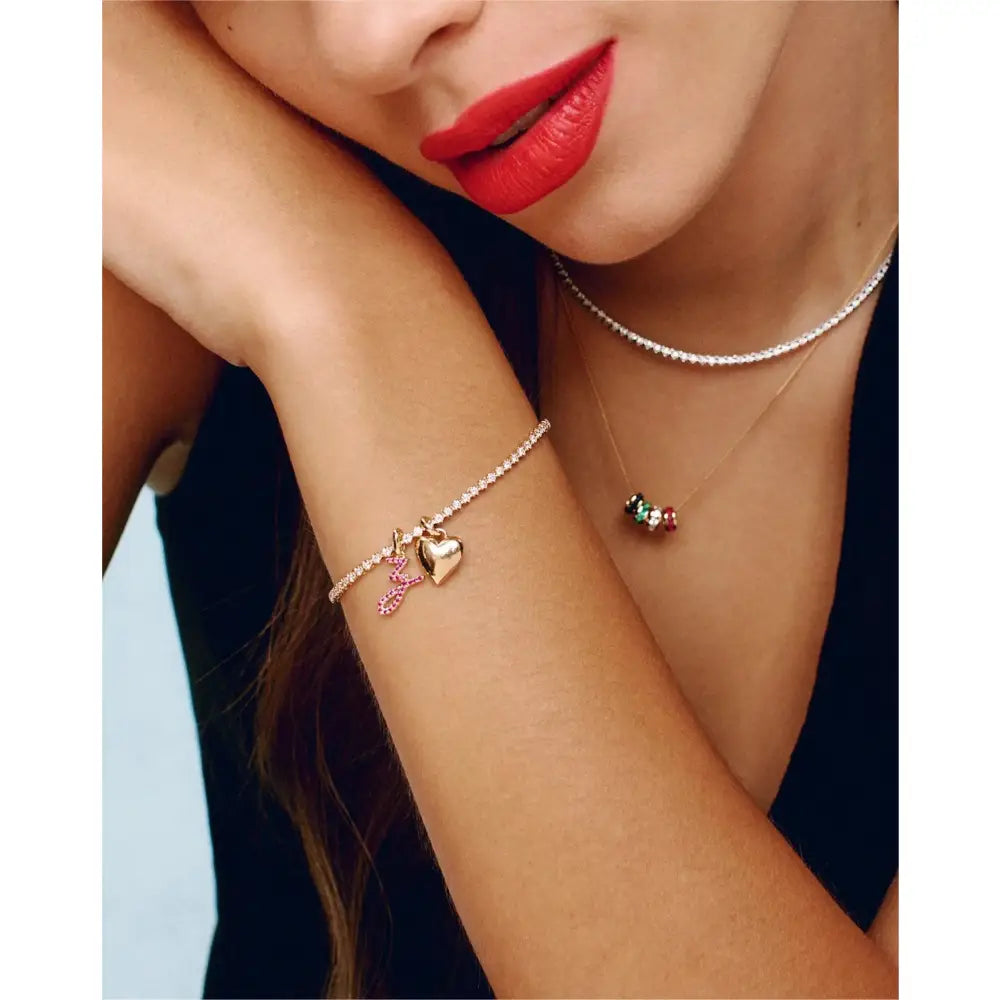 Personalized Gemstone Initial Pendant - Customizable Elegance.
