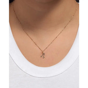 Personalized Gemstone Initial Pendant - Customizable Elegance.