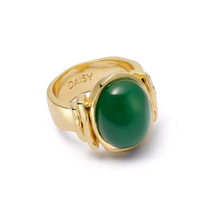 Polly Chunky Gemstone Ring 18Ct Gold Plate
