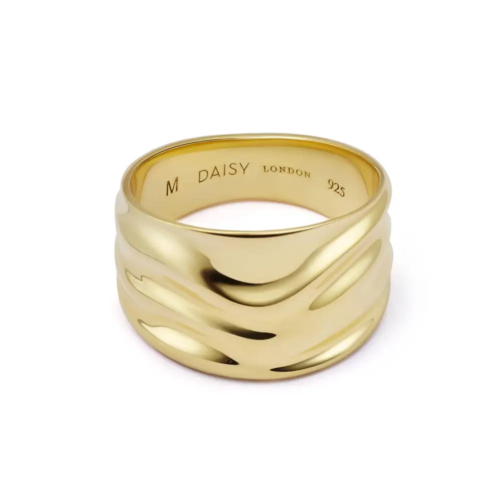 Polly Chunky Tidal Ring 18Ct Gold Plate