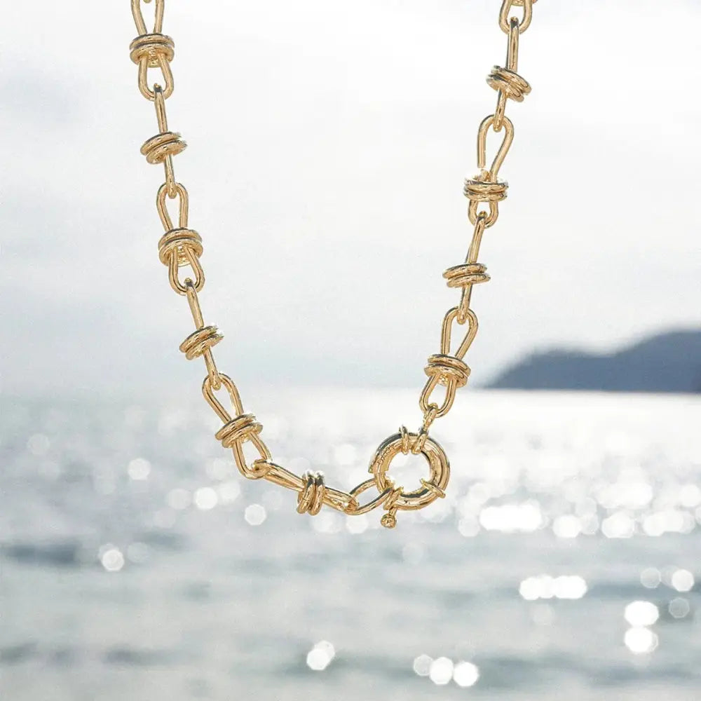 Polly Knot Chain Necklace 18Ct Gold Plate