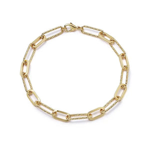 Polly Paperclip Chain Bracelet 18Ct Gold Plate