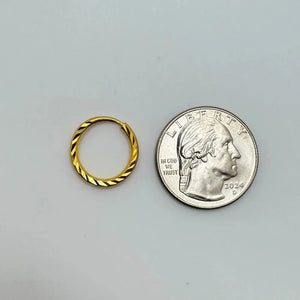 Pure Gold Hoops 2.3 Grams, 24K Solid Gold Earrings for Women, 15MM Hoops for Her, Genuine 999.9 Yellow Gold